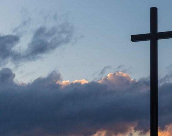 Cross with the sky in the background